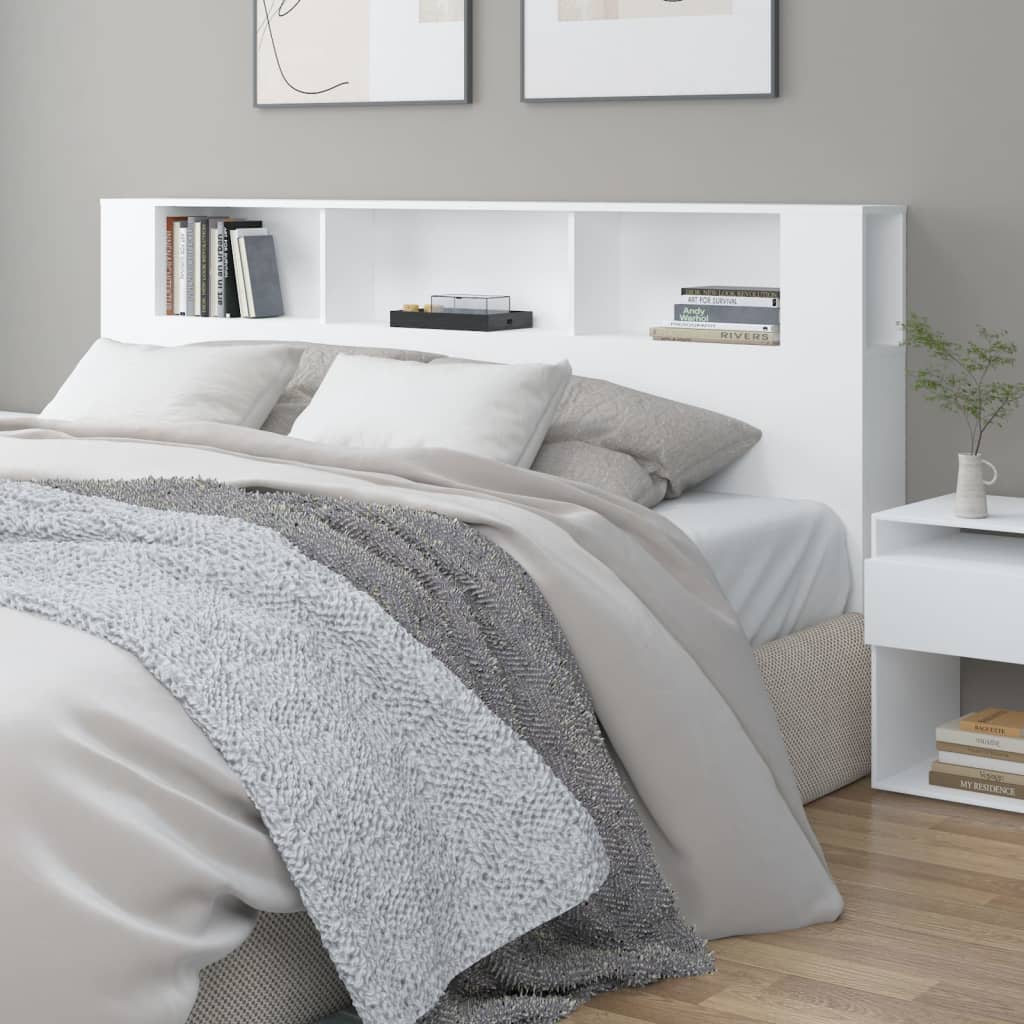 Armoire de tête de lit Blanc 200x18,5x104,5 cm - XIOS