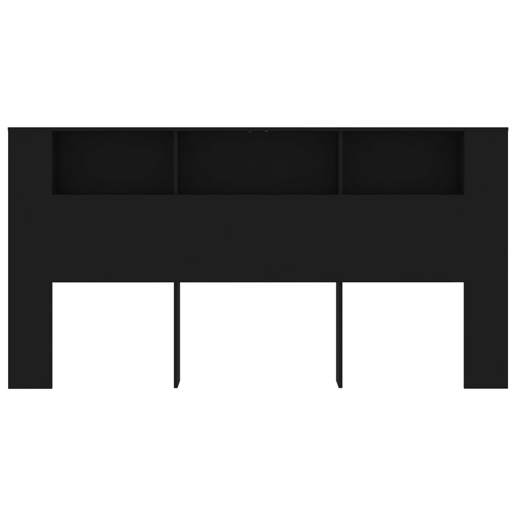 Armoire de tête de lit Noir 200x18,5x104,5 cm - XIOS
