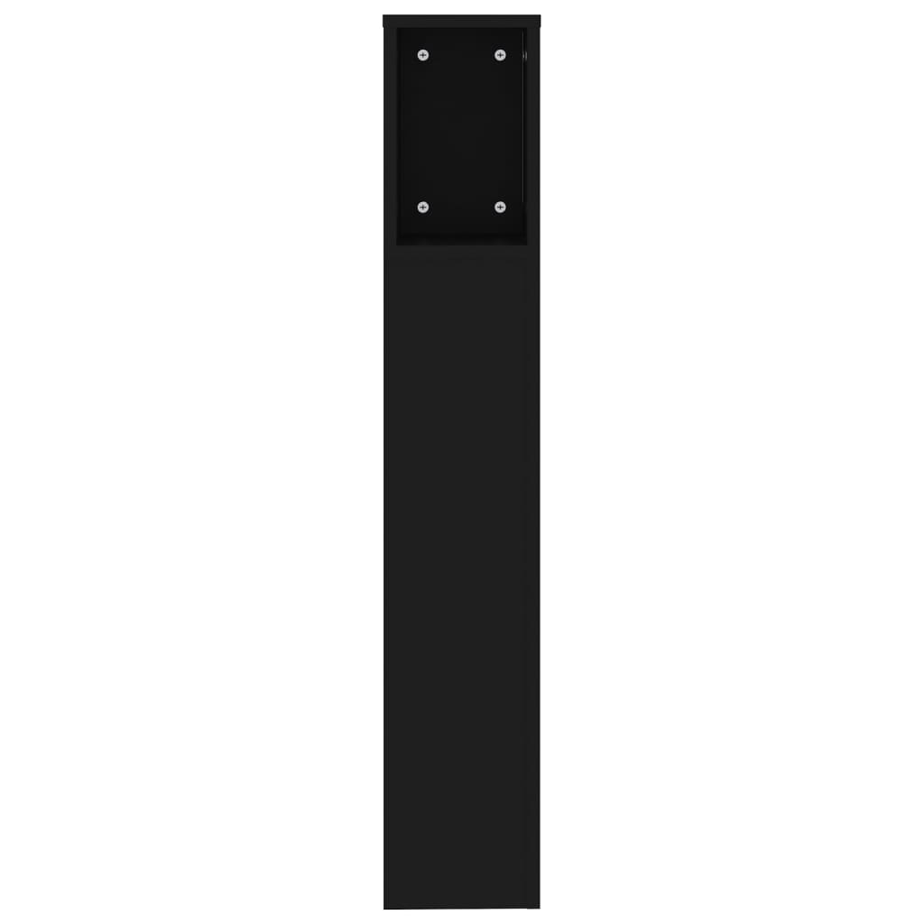 Armoire de tête de lit Noir 200x18,5x104,5 cm - XIOS