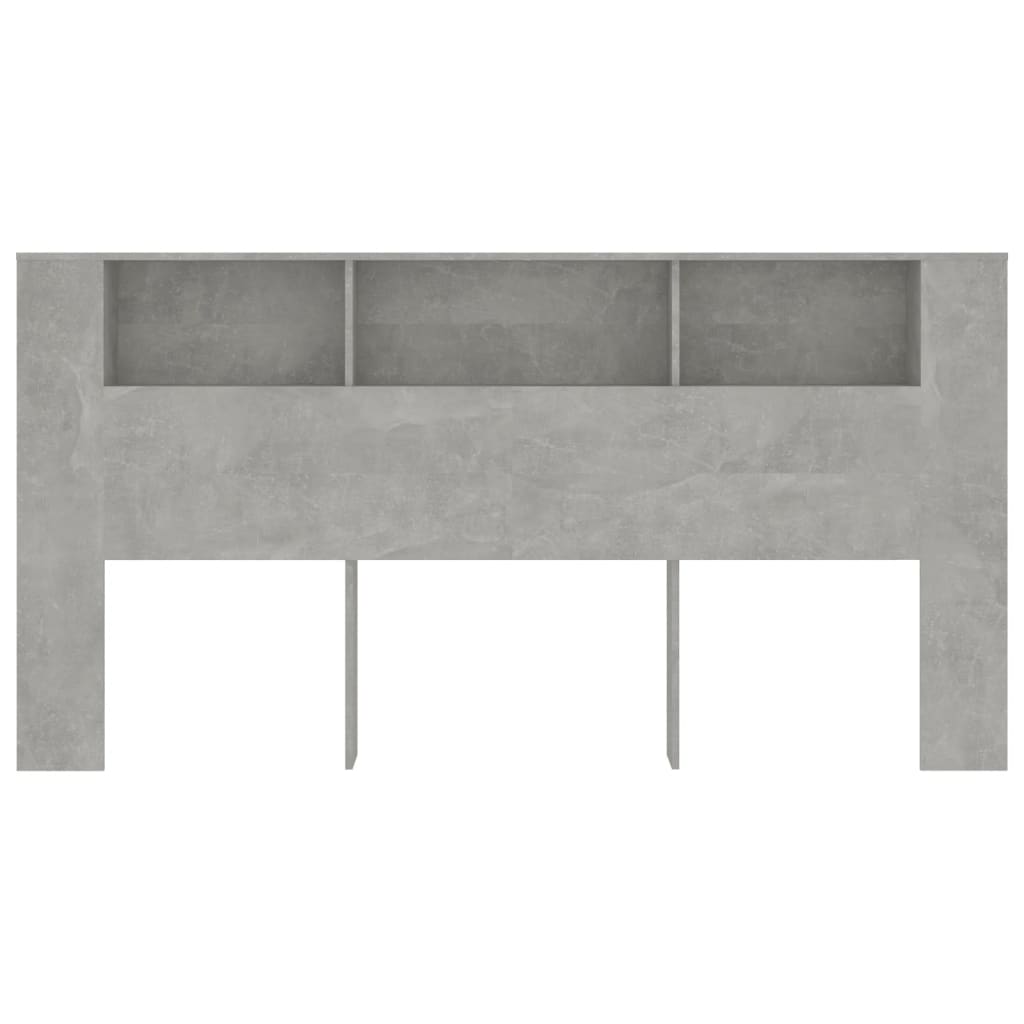Armoire de tête de lit Gris béton 200x18,5x104,5 cm - XIOS