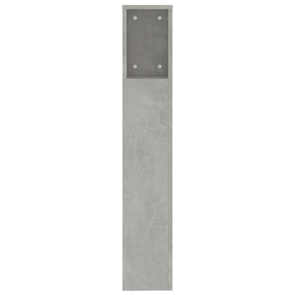Armoire de tête de lit Gris béton 200x18,5x104,5 cm - XIOS
