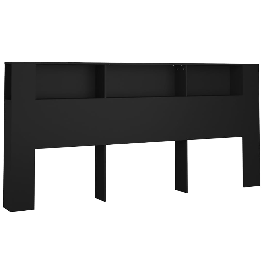 Armoire de tête de lit Noir 220x18,5x104,5 cm - XIOS