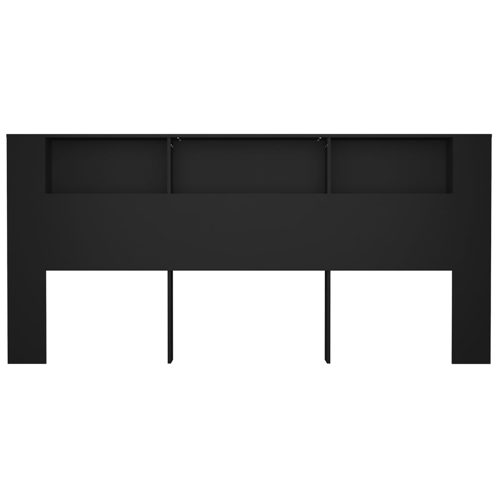 Armoire de tête de lit Noir 220x18,5x104,5 cm - XIOS