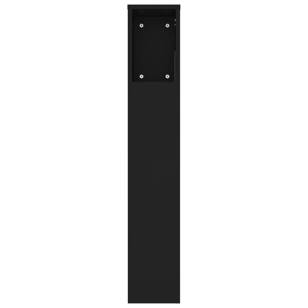 Armoire de tête de lit Noir 220x18,5x104,5 cm - XIOS