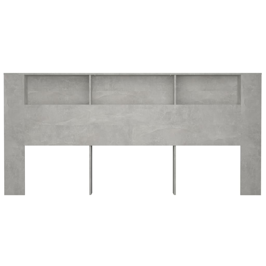 Armoire de tête de lit Gris béton 220x18,5x104,5 cm - XIOS