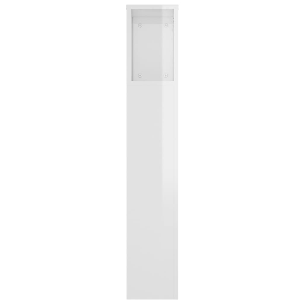 Armoire de tête de lit Blanc brillant 220x18,5x104,5 cm - XIOS