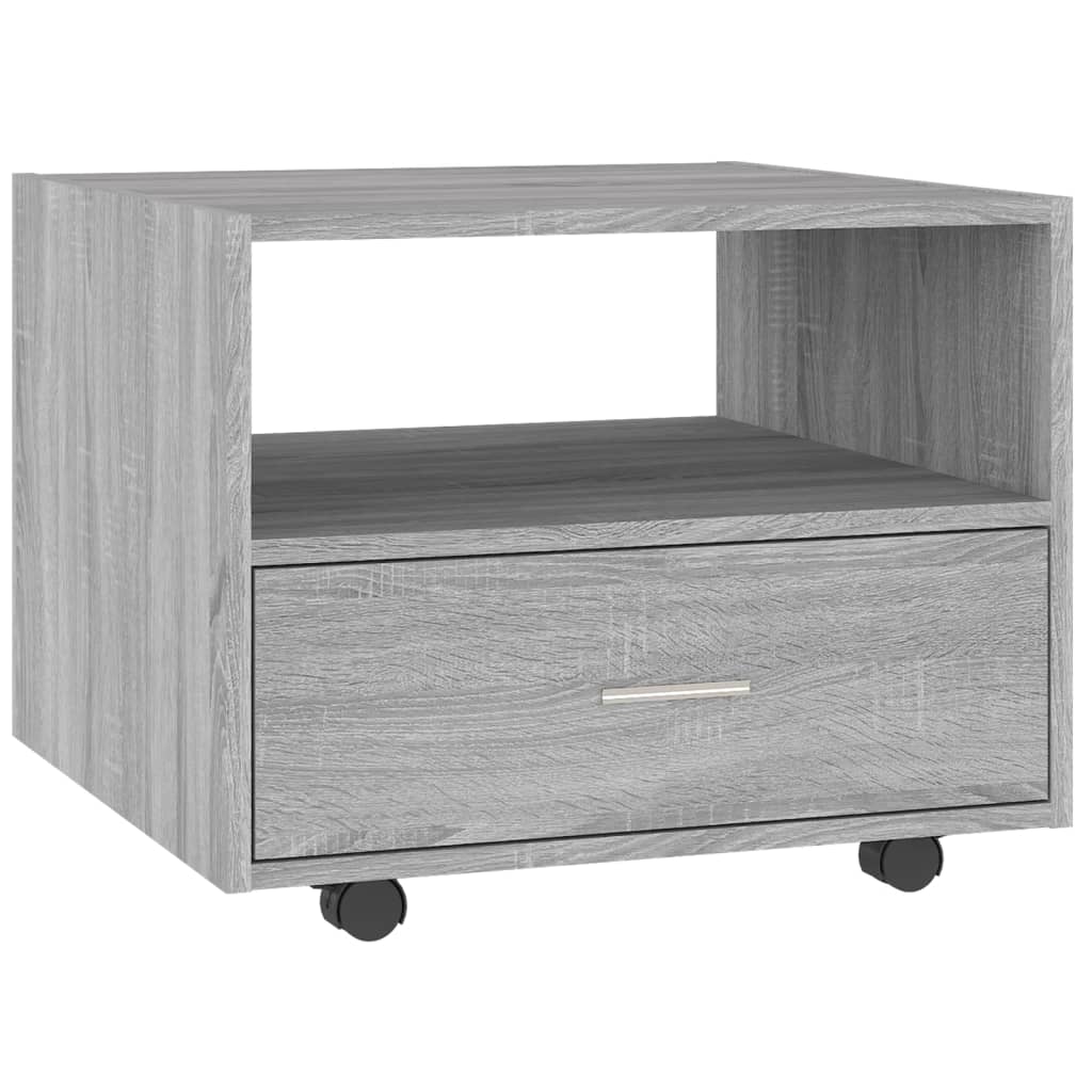 Table basse sonoma gris 55x55x40 cm bois d'ingénierie - XIOS