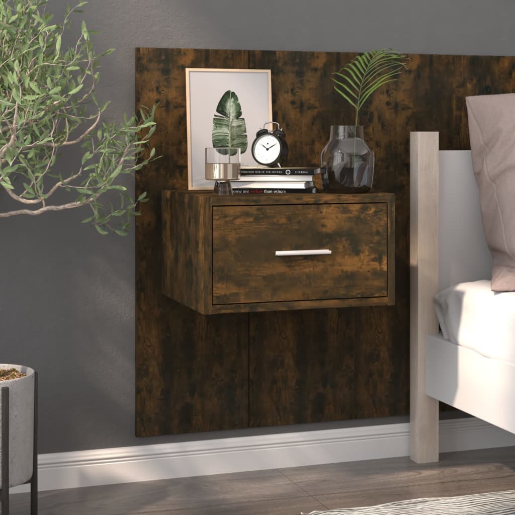 Tables de chevet murales 2 pcs Chêne fumé - XIOS
