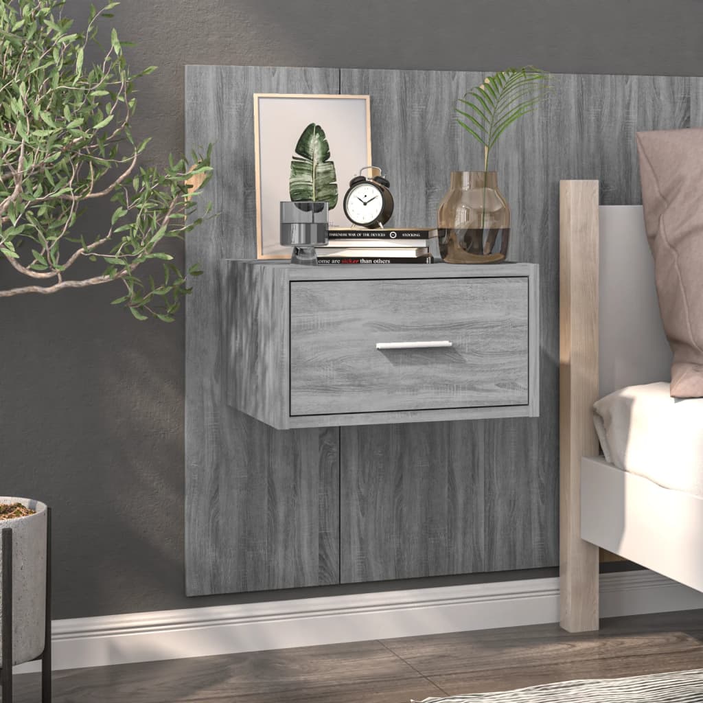 Tables de chevet murales 2 pcs Sonoma gris - XIOS
