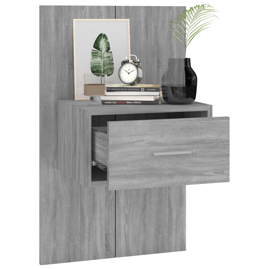 Tables de chevet murales 2 pcs Sonoma gris - XIOS