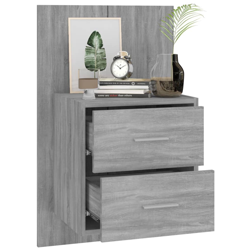 Tables de chevet murales 2 pcs Sonoma gris - XIOS