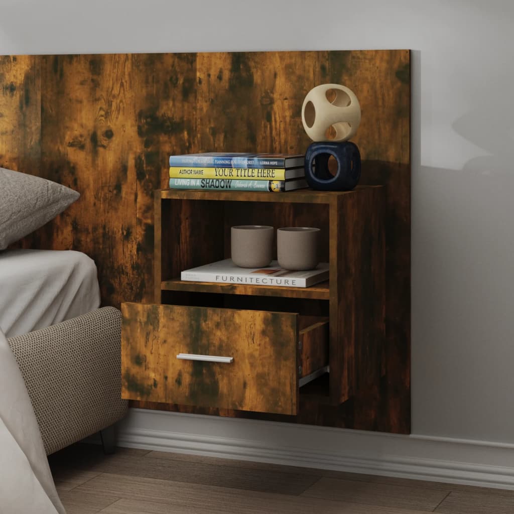 Tables de chevet murales 2 pcs Chêne fumé - XIOS