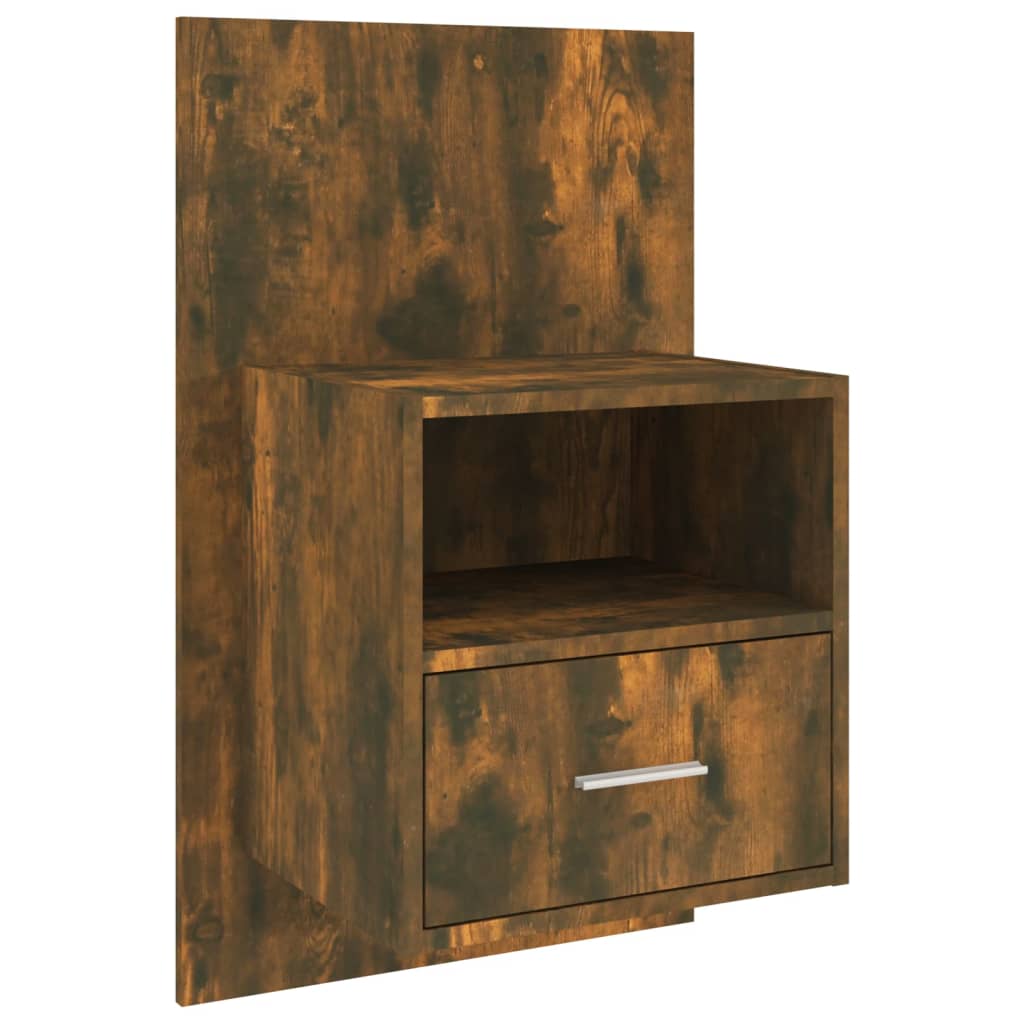 Tables de chevet murales 2 pcs Chêne fumé - XIOS