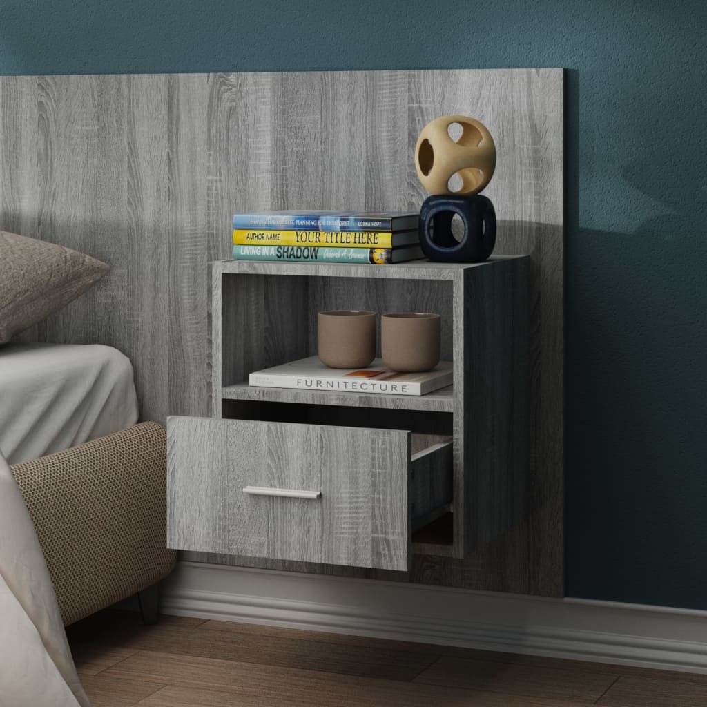 Tables de chevet murales 2 pcs Sonoma gris - XIOS