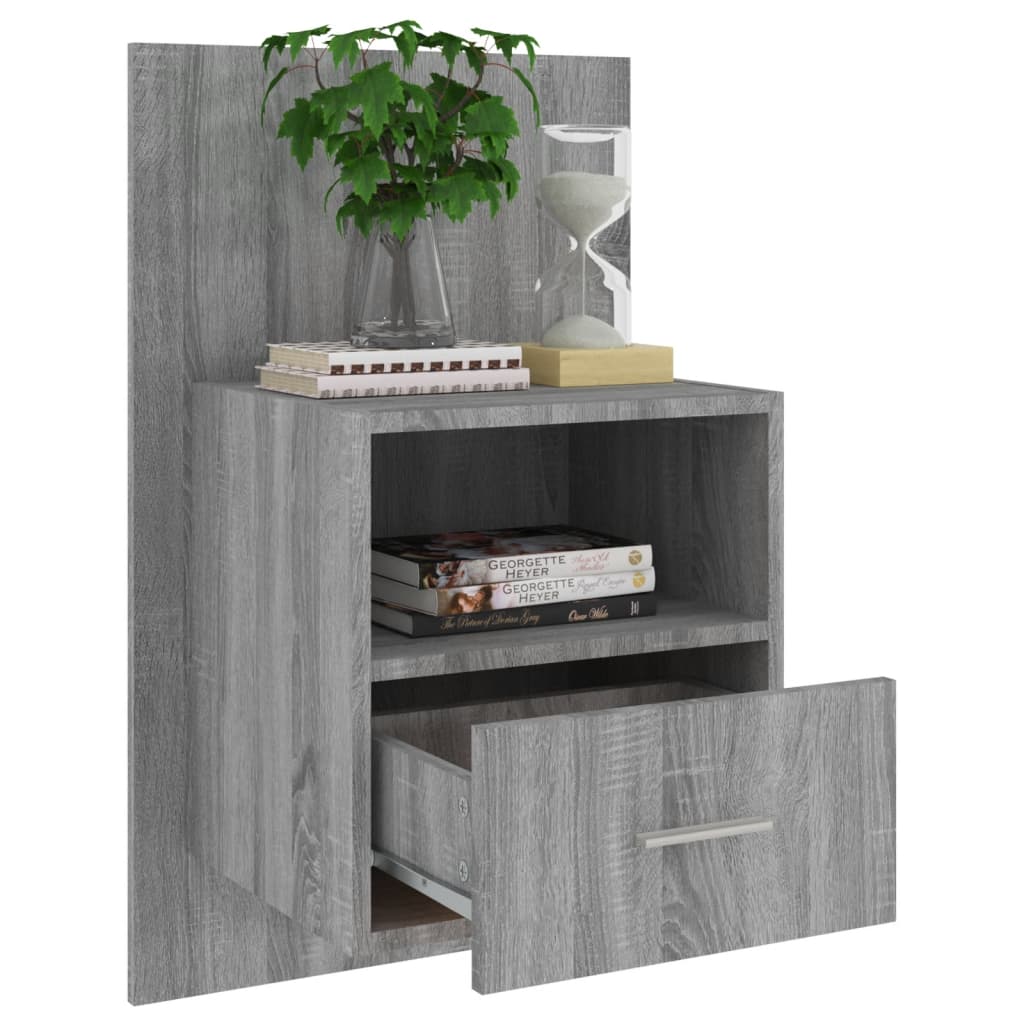 Tables de chevet murales 2 pcs Sonoma gris - XIOS
