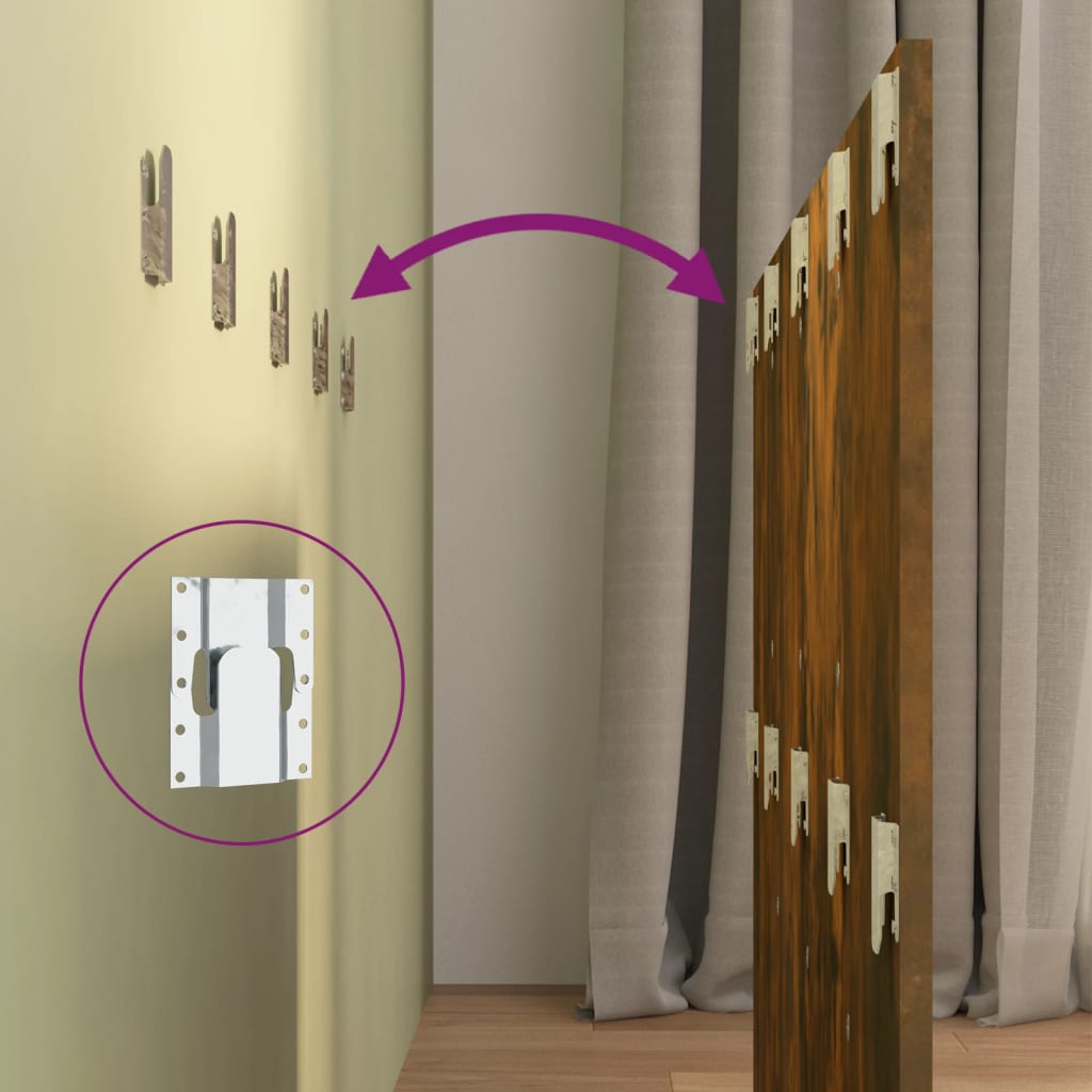 Tête de lit Chêne fumé 120x1,5x80 cm Bois d'ingénierie - XIOS