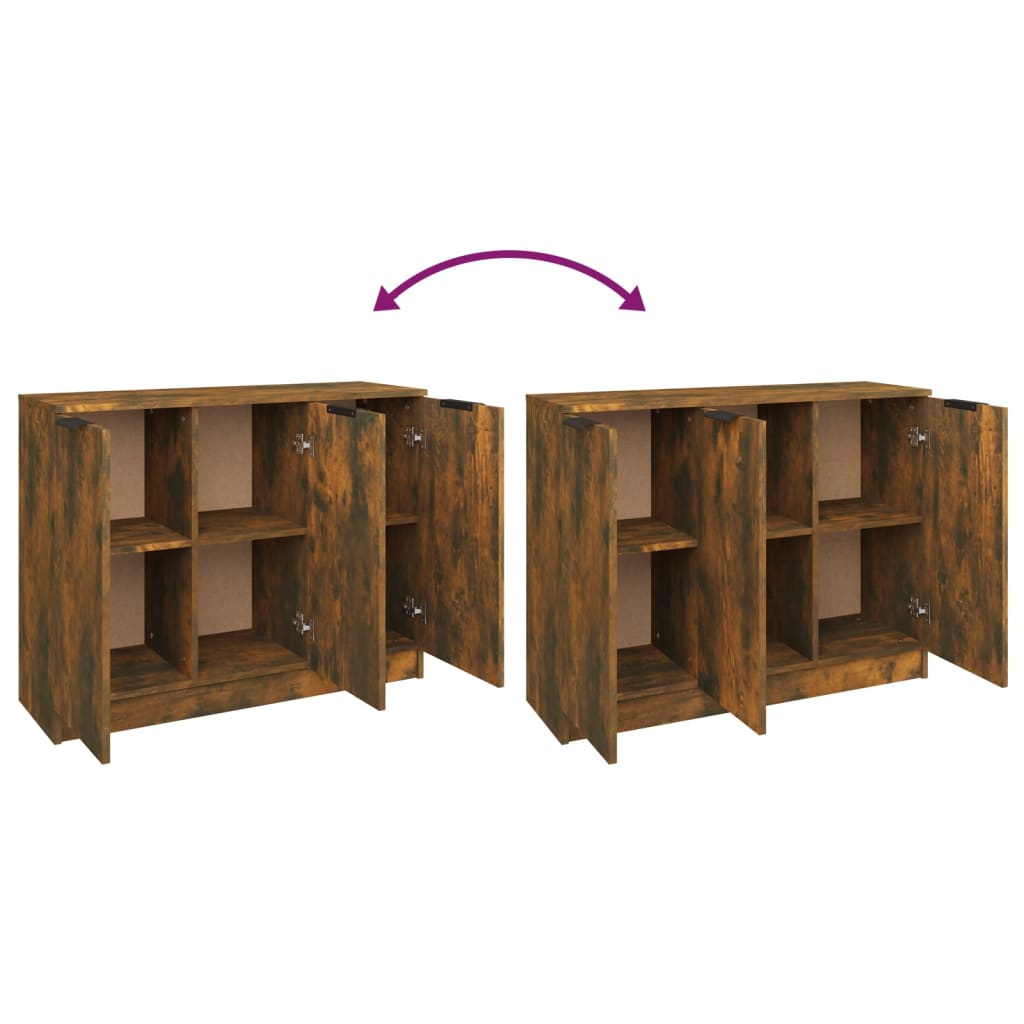 Buffet Chêne fumé 90,5x30x70 cm Bois d'ingénierie - XIOS