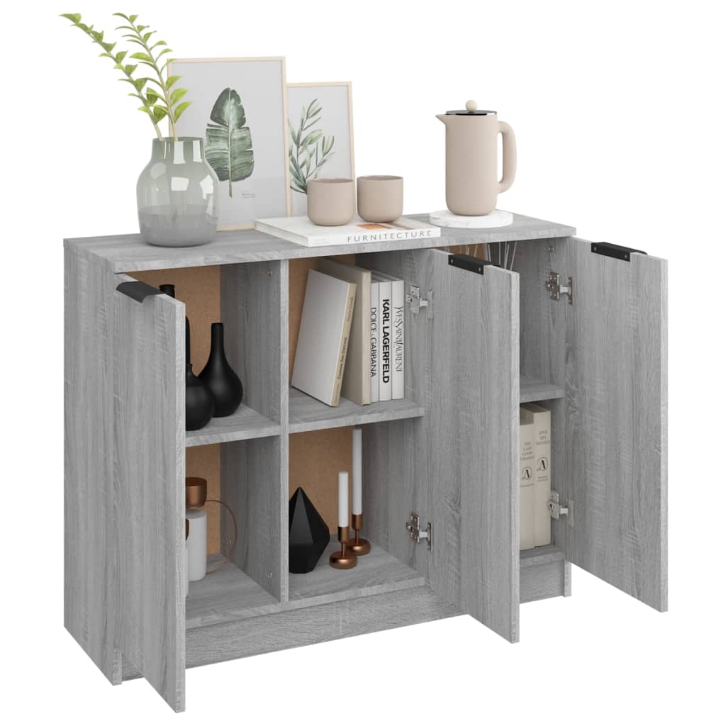 Buffet Sonoma gris 90,5x30x70 cm Bois d'ingénierie - XIOS