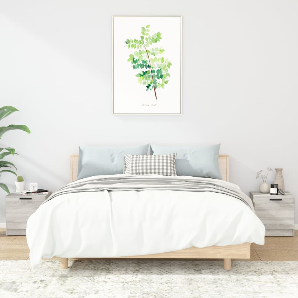 Tables de chevet 2 pcs Sonoma gris 40x39x40 cm - XIOS