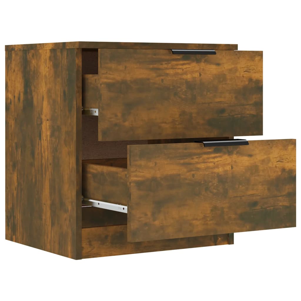 Tables de chevet 2 pcs Chêne fumé Bois d'ingénierie - XIOS