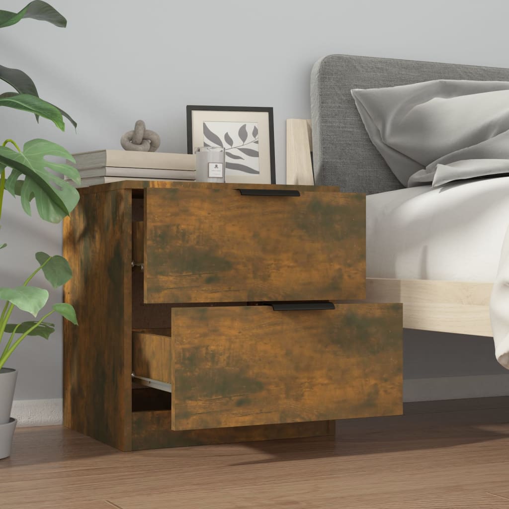 Tables de chevet 2 pcs Chêne fumé Bois d'ingénierie - XIOS