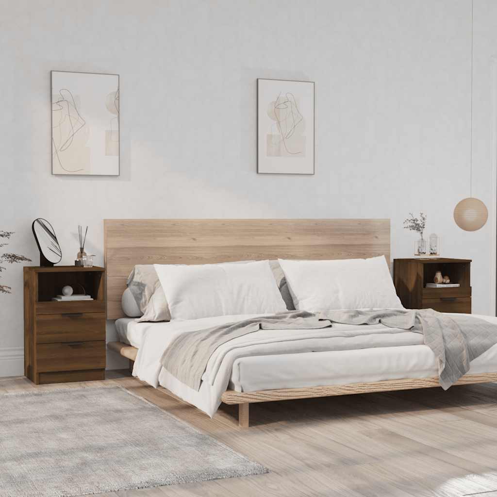 Tables de chevet 2 pcs Chêne marron Bois d'ingénierie - XIOS
