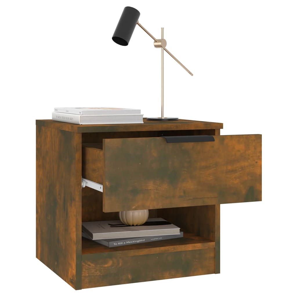 Tables de chevet 2 pcs Chêne fumé Bois d'ingénierie - XIOS