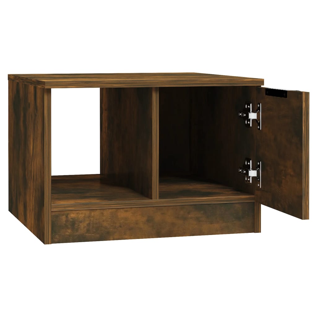 Table basse Chêne fumé 50x50x36 cm Bois d'ingénierie - XIOS
