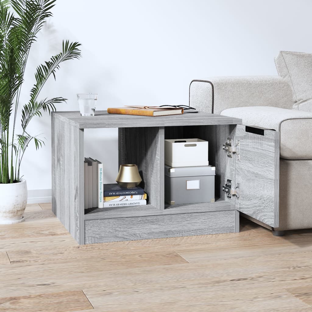 Table basse sonoma gris 50x50x36 cm bois d'ingénierie - XIOS