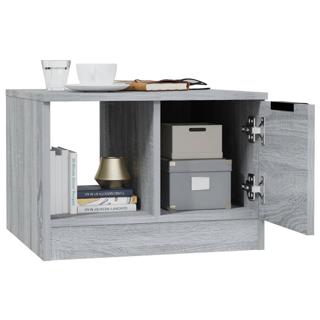 Table basse sonoma gris 50x50x36 cm bois d'ingénierie - XIOS