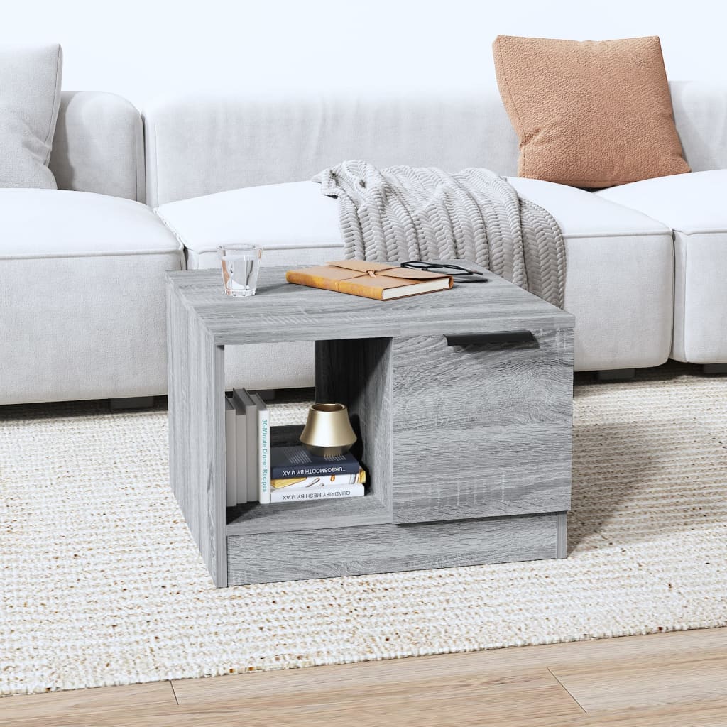 Table basse sonoma gris 50x50x36 cm bois d'ingénierie - XIOS