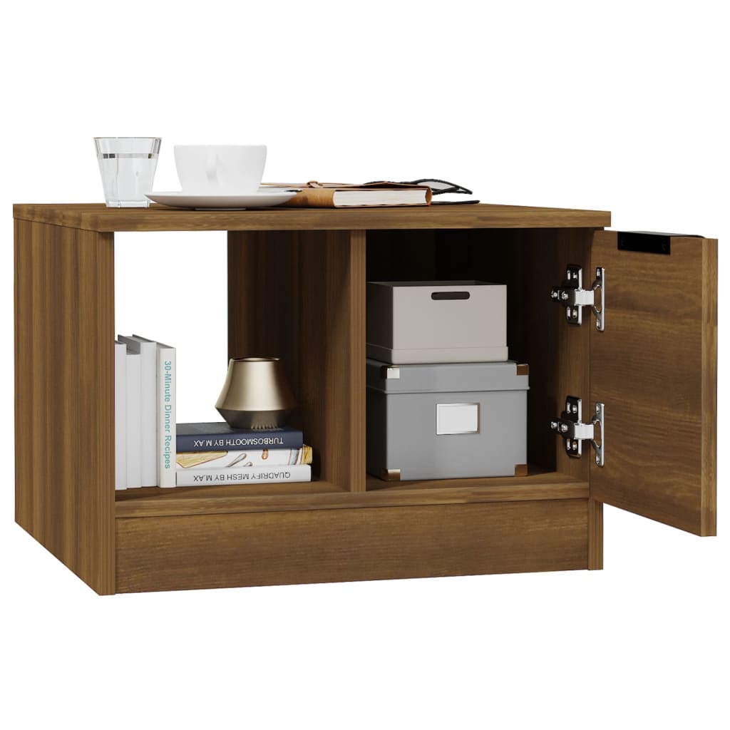 Table basse Chêne marron 50x50x36 cm Bois d'ingénierie - XIOS