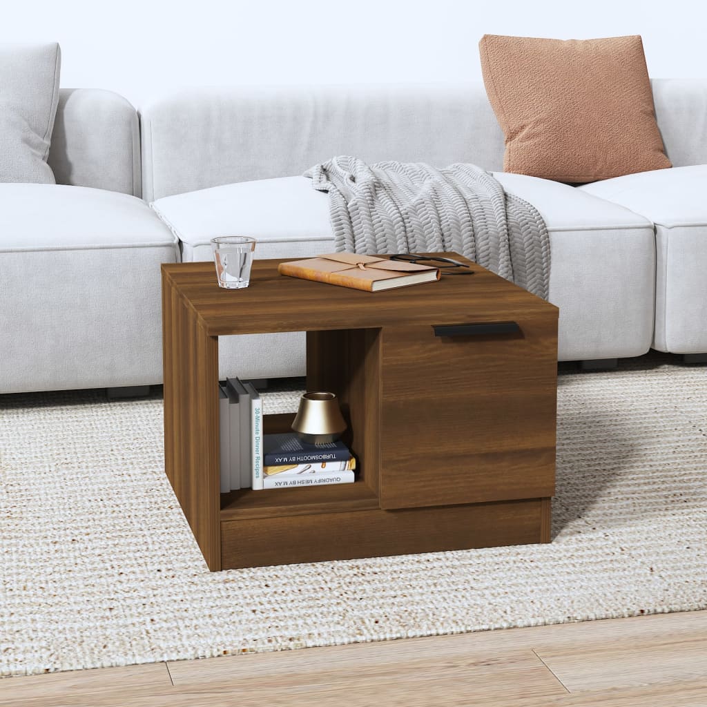 Table basse Chêne marron 50x50x36 cm Bois d'ingénierie - XIOS