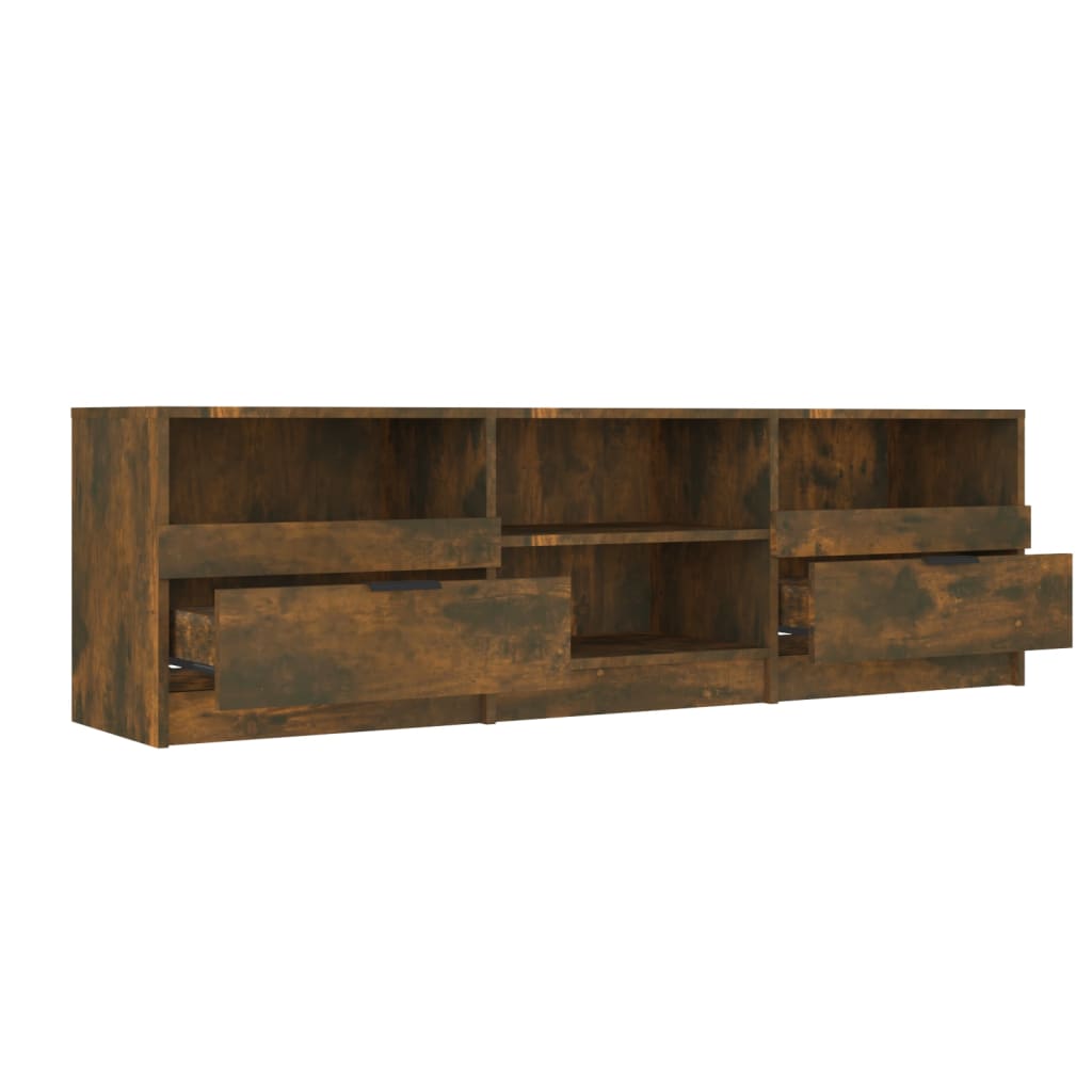 Meuble TV Chêne fumé 150x33,5x45 cm Bois d'ingénierie - XIOS