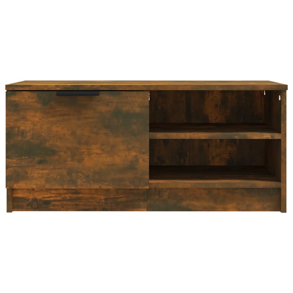 Meuble TV Chêne fumé 80x35x36,5 cm Bois d'ingénierie - XIOS