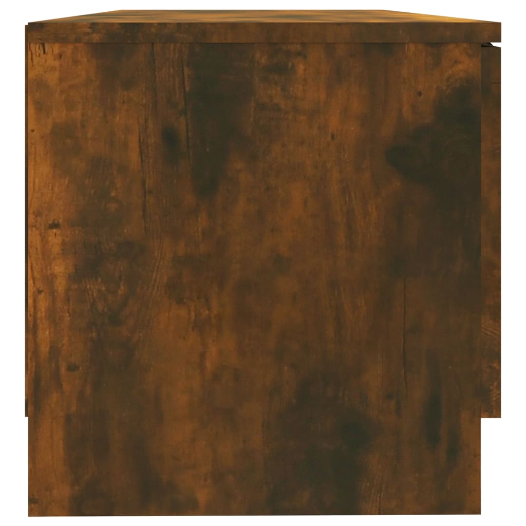 Meuble TV Chêne fumé 80x35x36,5 cm Bois d'ingénierie - XIOS