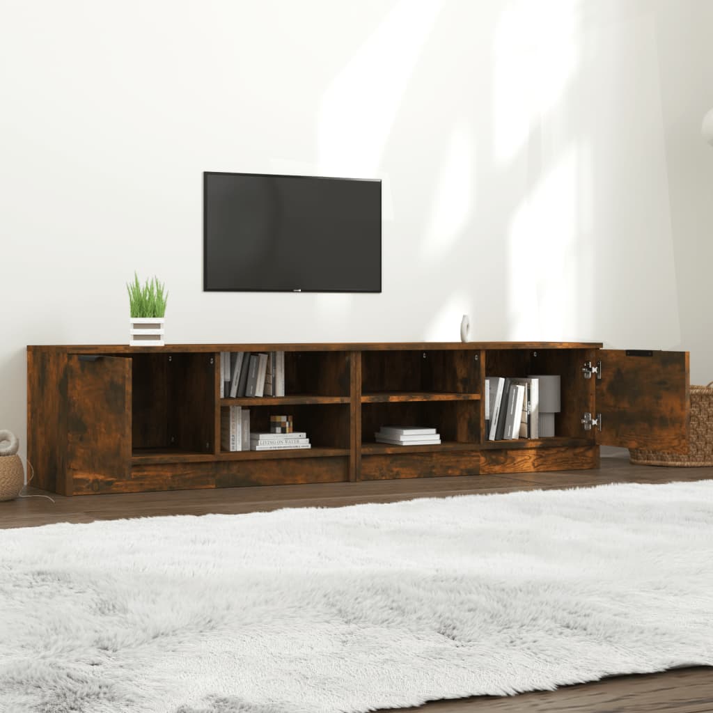 Meubles TV 2 pcs Chêne fumé 80x35x36,5 cm Bois d'ingénierie - XIOS