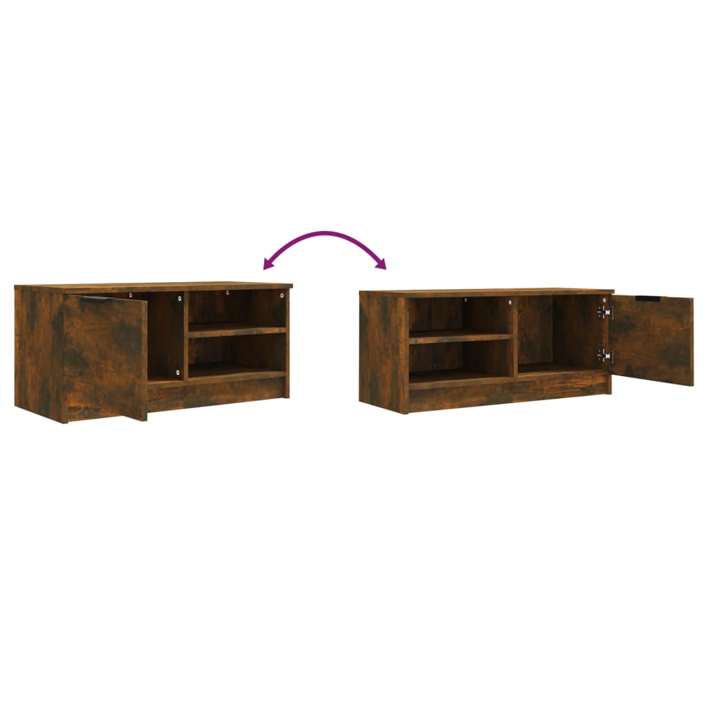 Meubles TV 2 pcs Chêne fumé 80x35x36,5 cm Bois d'ingénierie - XIOS