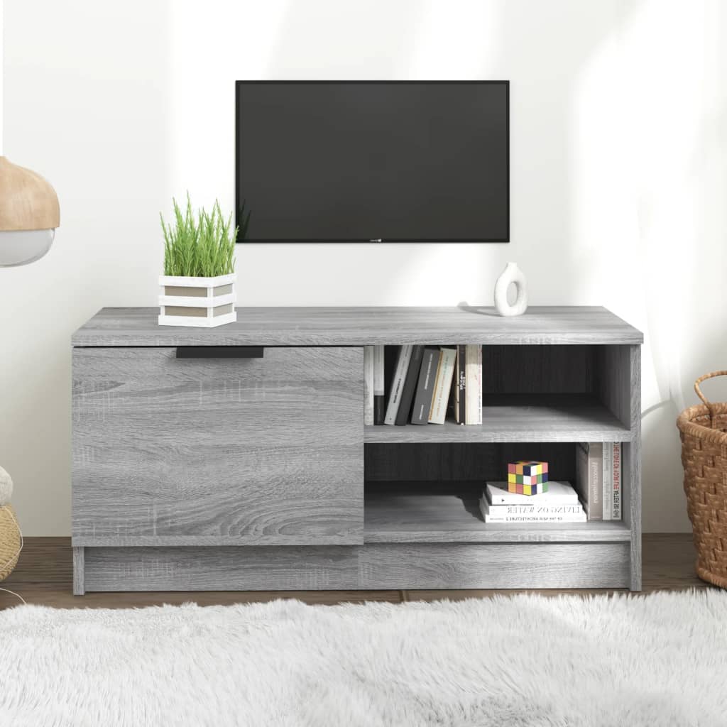 Meuble TV Sonoma gris 80x35x36,5 cm Bois d'ingénierie - XIOS