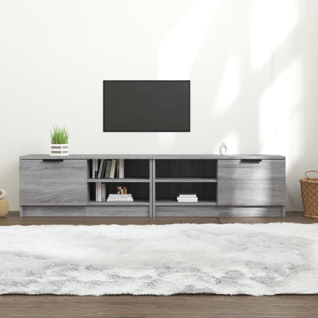 Meubles TV 2 pcs Sonoma gris 80x35x36,5 cm Bois d'ingénierie - XIOS