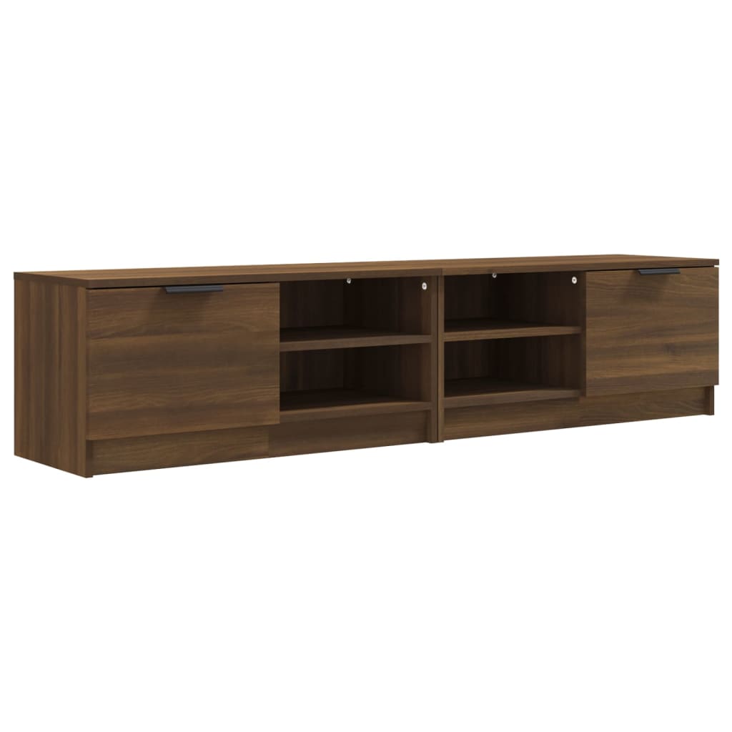 Meuble TV 2 pcs Chêne marron 80x35x36,5 cm Bois d'ingénierie - XIOS