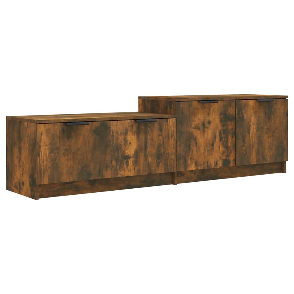 Meuble TV Chêne fumé 158,5x36x45 cm Bois d'ingénierie - XIOS