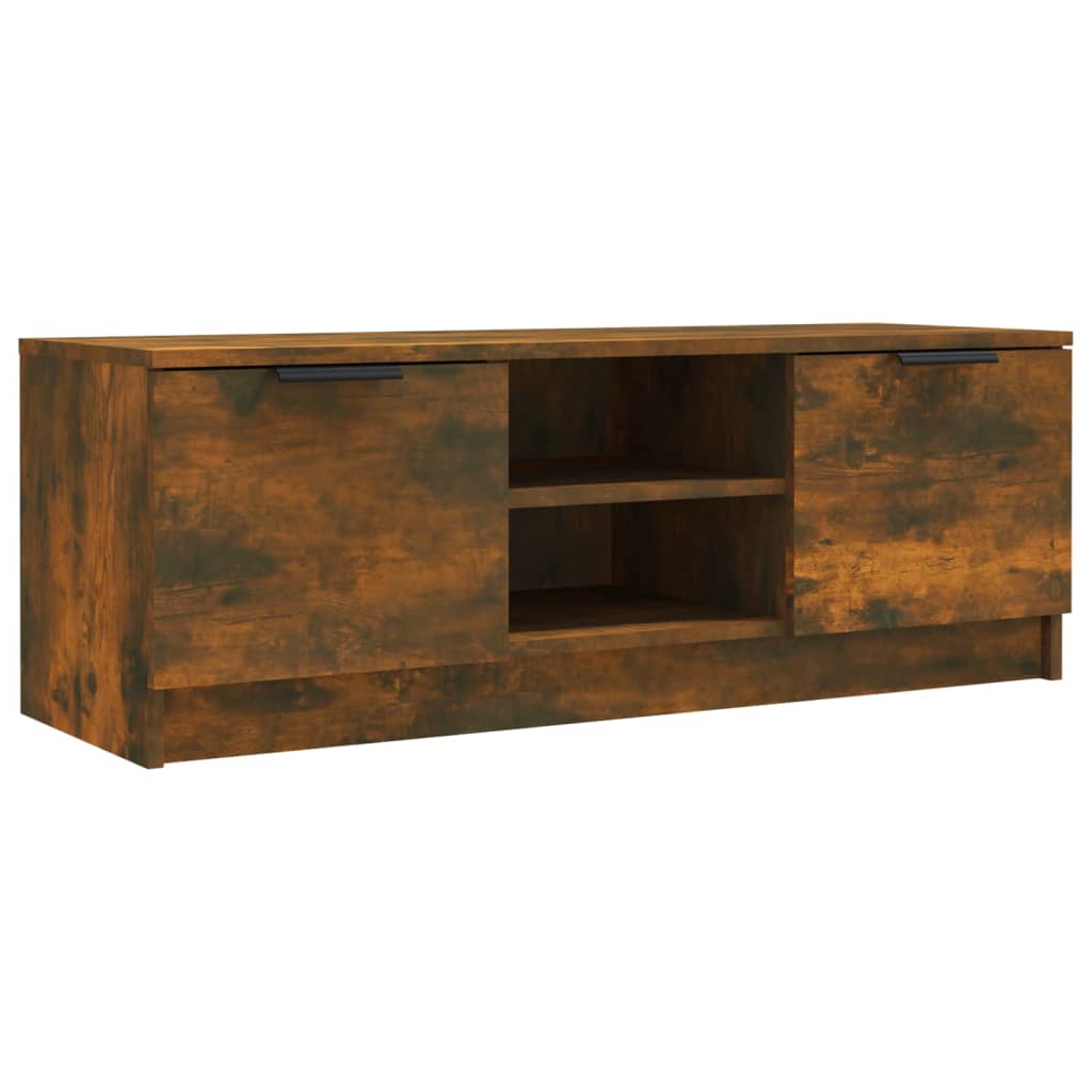 Meuble TV Chêne fumé 102x35x36,5 cm Bois d'ingénierie - XIOS