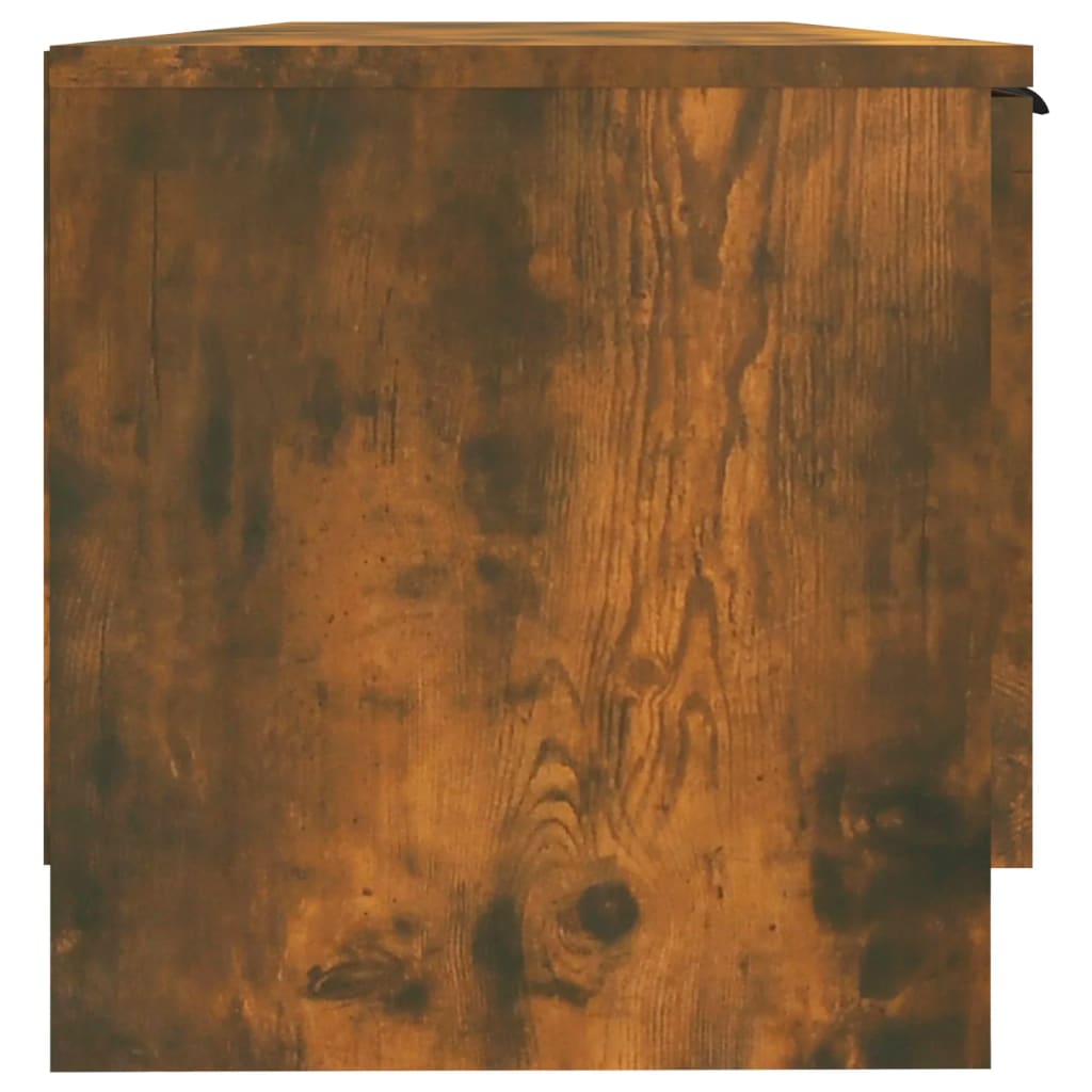 Meuble TV Chêne fumé 102x35x36,5 cm Bois d'ingénierie - XIOS