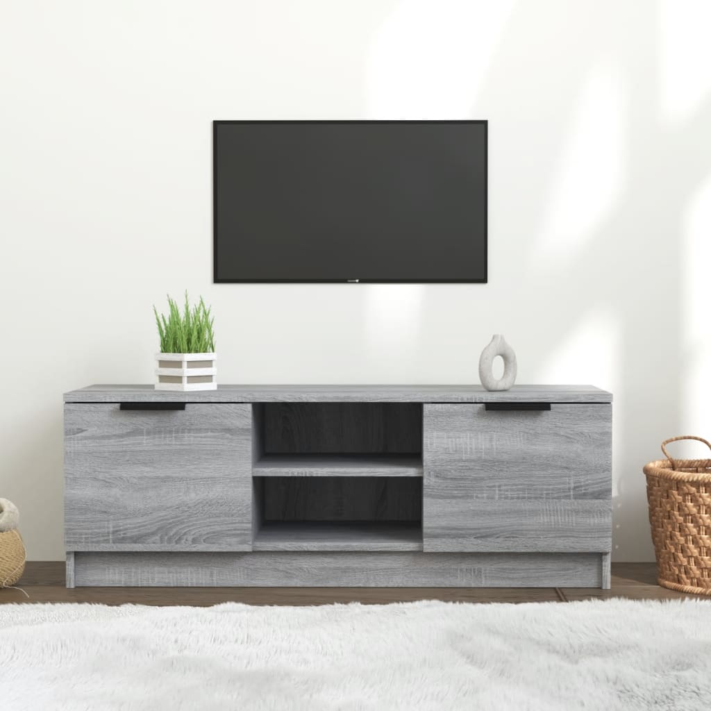 Meuble TV Sonoma gris 102x35x36,5 cm Bois d'ingénierie - XIOS