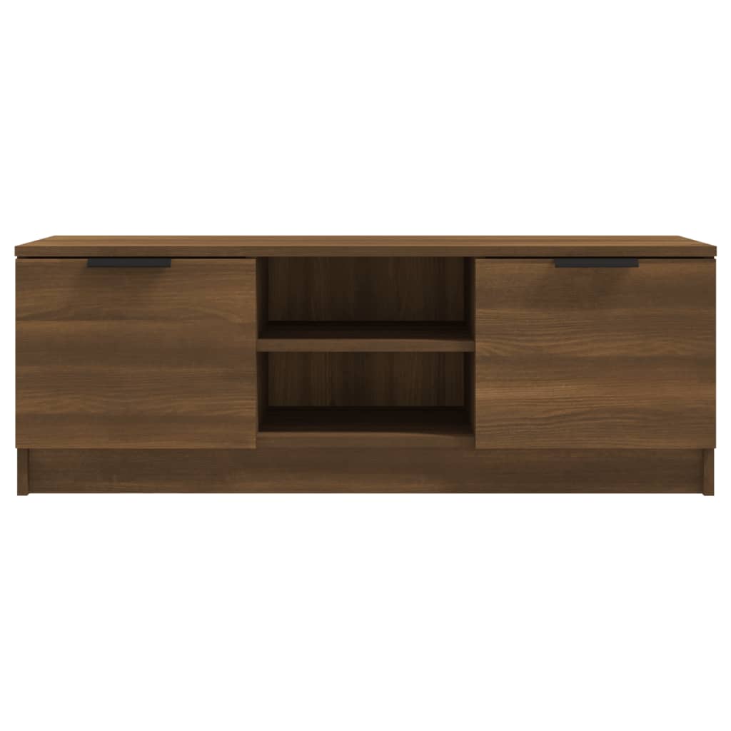 Meuble TV Chêne marron 102x35x36,5 cm Bois d'ingénierie - XIOS
