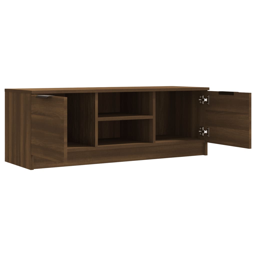 Meuble TV Chêne marron 102x35x36,5 cm Bois d'ingénierie - XIOS