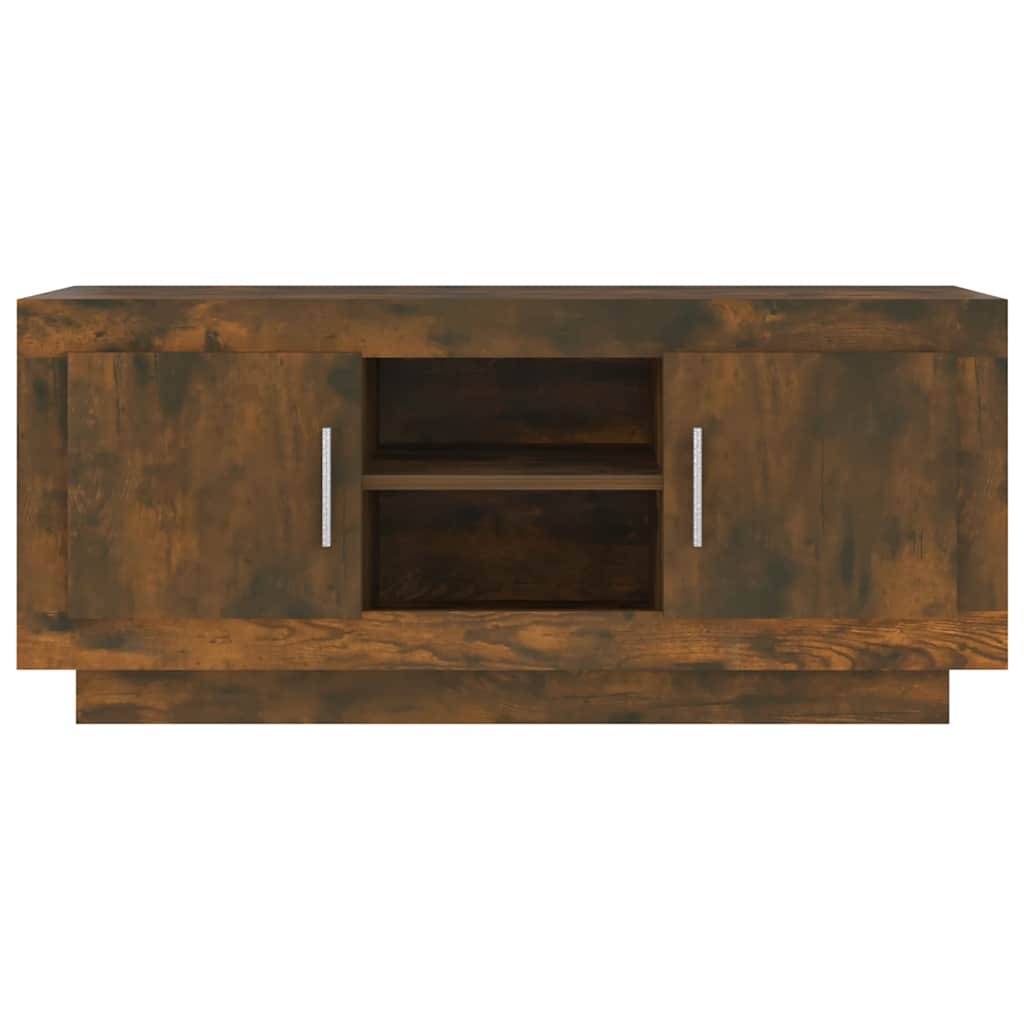 Meuble TV chêne fumé 102x35x45 cm bois d'ingénierie - XIOS