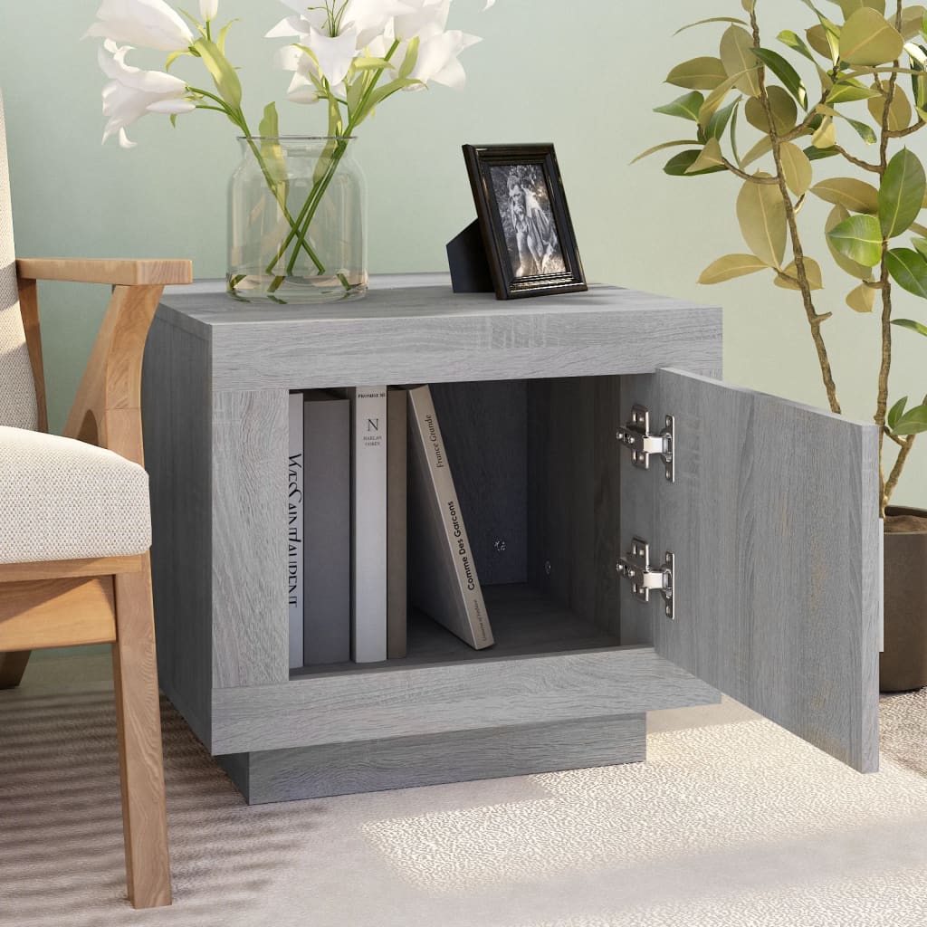 Table basse sonoma gris 51x50x45 cm bois d'ingénierie - XIOS