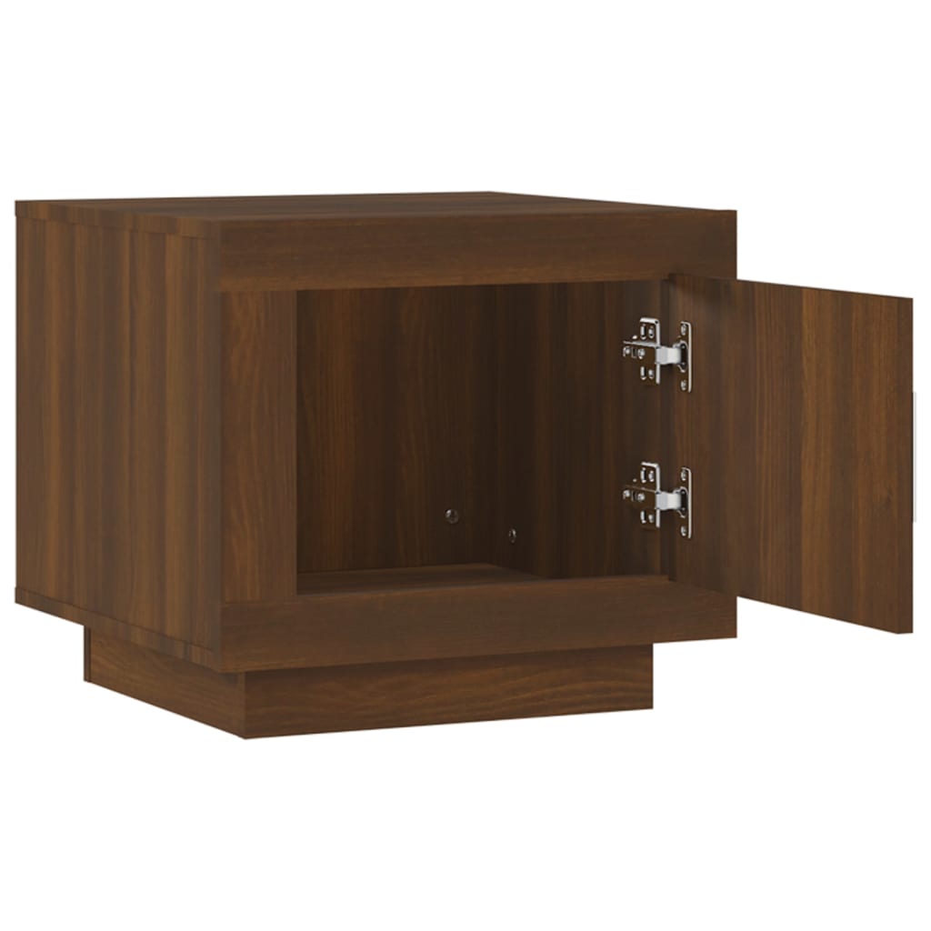 Table basse chêne marron 51x50x45 cm bois d'ingénierie - XIOS
